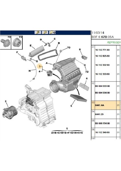 Kalorifer Rezistansı 308 1,4 16V 1,6hdı 2.0hdı (359000603010-6410013-6441AA)