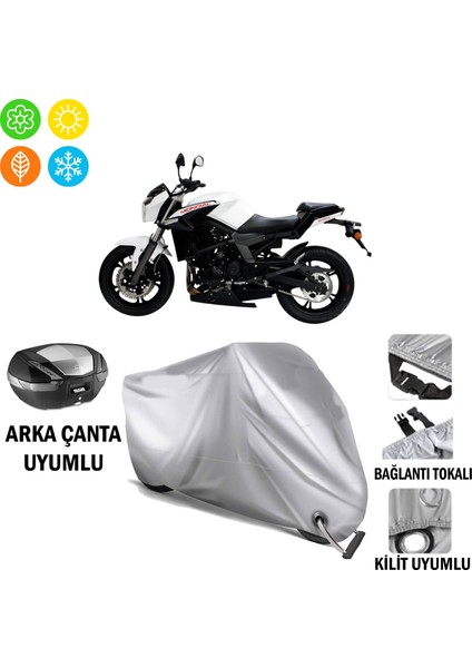 Mondial Sd 650-S Branda Motosiklet Branda Arka Çanta Bağlantı ve Kilit Uyumlu