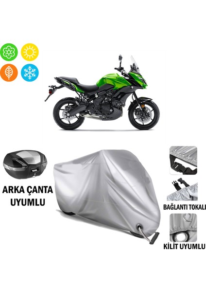 Kawasaki Kle 650 Versys Branda Motosiklet Brandası Arka Çanta Bağlantı ve Kilit Uyumlu