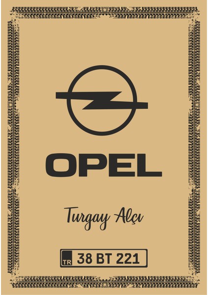 Paspas Kağıdı Opel Logo ve Kişiye Özel Baskı 100 Ad. 35X50 cm