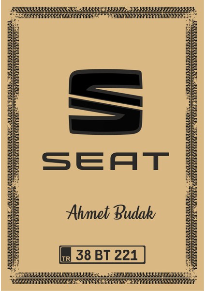 Paspas Kağıdı Seat Logo ve Kişiye Özel Baskı 100 Ad. 35X50 cm