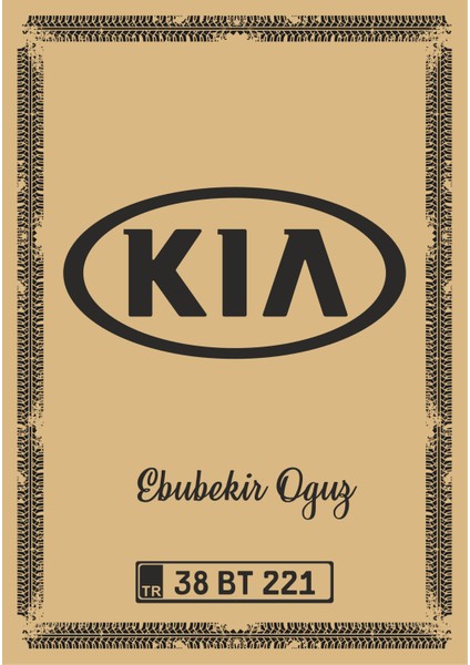 Paspas Kağıdı Kia Logo ve Kişiye Özel Baskı 100 Ad. 35X50 cm