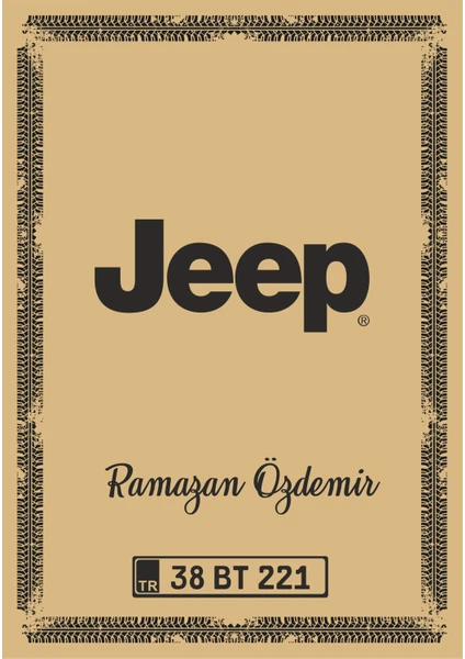 Paspas Kağıdı Jeep Logo ve Kişiye Özel Baskı 100 Ad. 35X50 cm