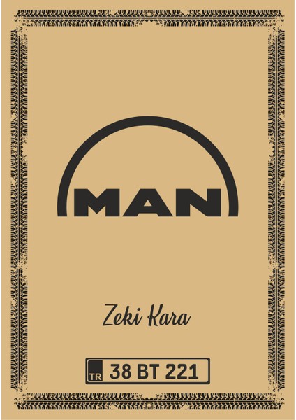 Paspas Kağıdı Man Logo ve Kişiye Özel Baskı 100 Ad. 35X50 cm