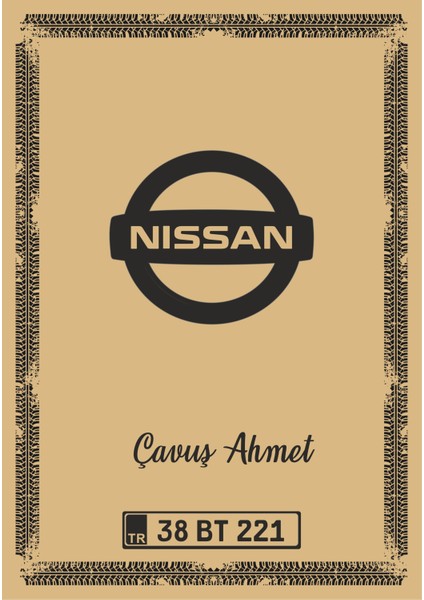 Paspas Kağıdı Nissan Logo ve Kişiye Özel Baskı 100 Ad. 35X50 cm