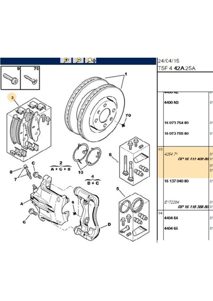 Ön Balata 307 Berlingo Ducato (3820-LP1727-1611140980)