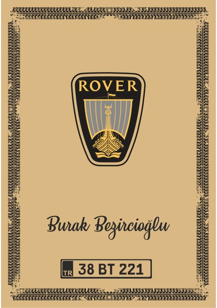 Paspas Kağıdı Rover Logo ve Kişiye Özel Baskı 100 Ad. 35X50 cm