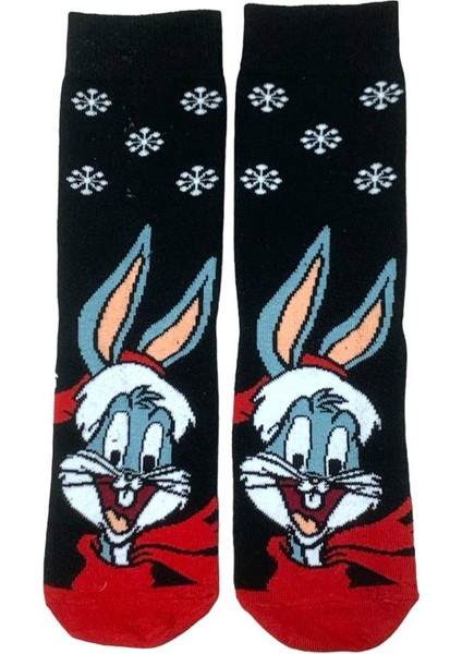 Kış Temalı Bugs Bunny Çizgi Film Desenli Pamuklu Çorap fiyatları