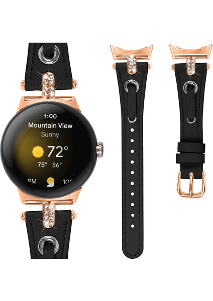 Google Pixel Watch Deri Saati Strap Watch Band (Yurt Dışından)