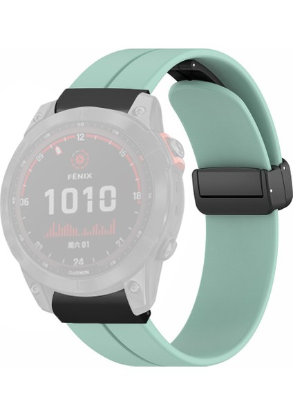 Garmin Fenix 7x / 6x / 5x 26MM Pc Konnektörlü Manyetik Toka Silikon Bant Izle (Yurt Dışından)