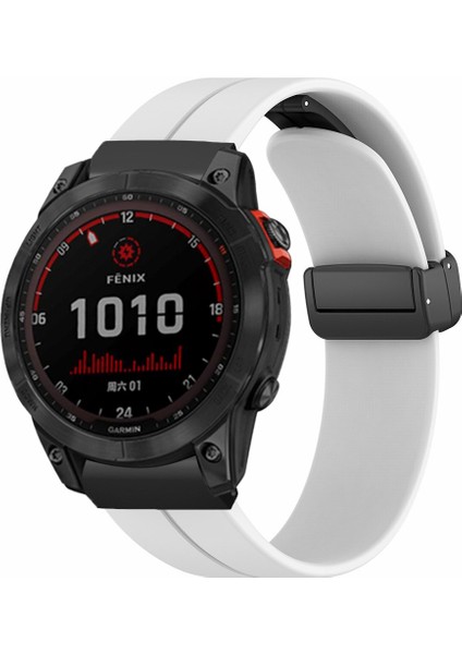 Garmin Fenix 7x / 6x / 5x 26MM Pc Konnektörlü Manyetik Toka Silikon Bant Izle (Yurt Dışından) fırsatları