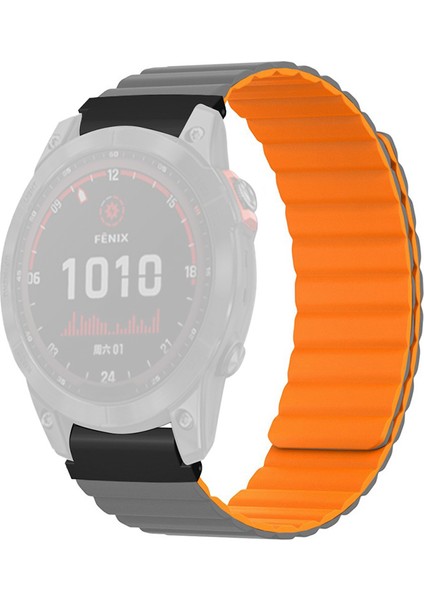 Huami Amazfit Falcon / Garmin Fenix 7/6/5 Manyetik Izleme Bant Silikon Yedek Kayışı 22MM Pc Konnektörüne Sahip (Yurt Dışından)