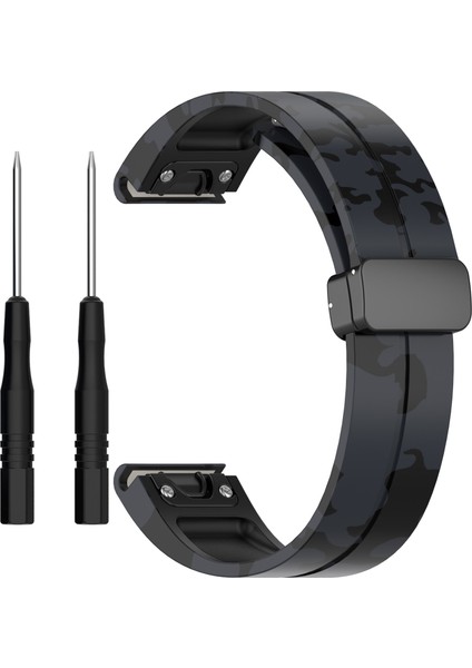 Garmin Fenix 7 / Forerunner 965 /955 /945 /935 Watch Band Black Buckle 22MM Kamuflaj Wriststrap (Yurt Dışından) fiyatları