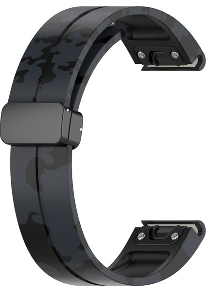 Garmin Fenix 7 / Forerunner 965 /955 /945 /935 Watch Band Black Buckle 22MM Kamuflaj Wriststrap (Yurt Dışından) fırsatları