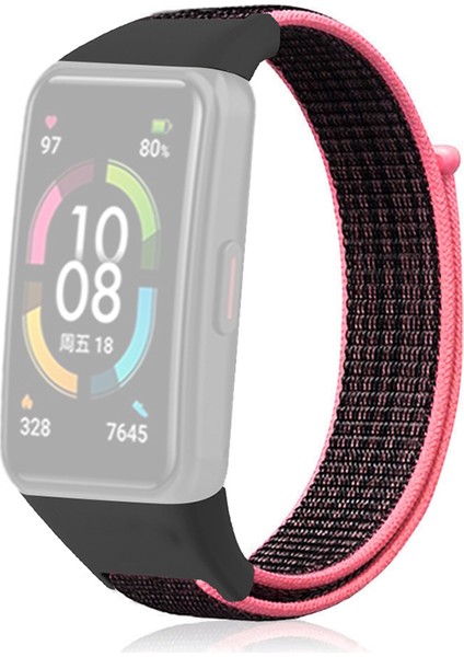 Huawei Band 6/6 Pro / Honor Band 6 Izle Kayışı Naylon Döngü Ayarlanabilir Bilek Bandı (Yurt Dışından)