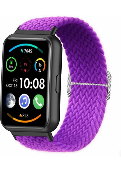 Huawei Watch Fit 2 Ayarlanabilir Saat Strap Braided Elastik Bileklik (Yurt Dışından)