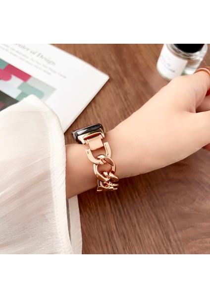 Xiaomi Smart Band 8 Zincir Kayış Çinko Alaşım Metal Saat Bantları (Yurt Dışından) fırsatları