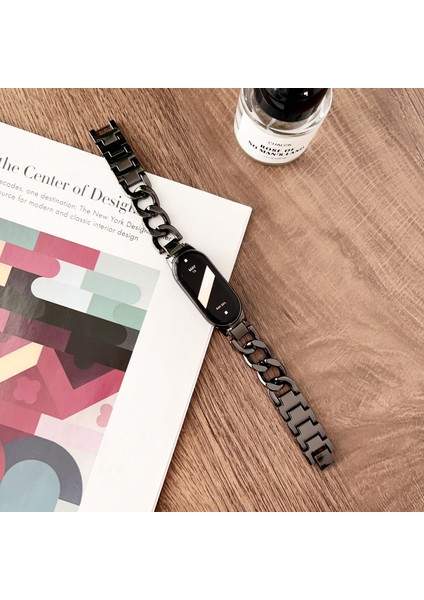 Xiaomi Smart Band 8 Zincir Kayış Çinko Alaşım Metal Saat Bantları (Yurt Dışından) indirimleri