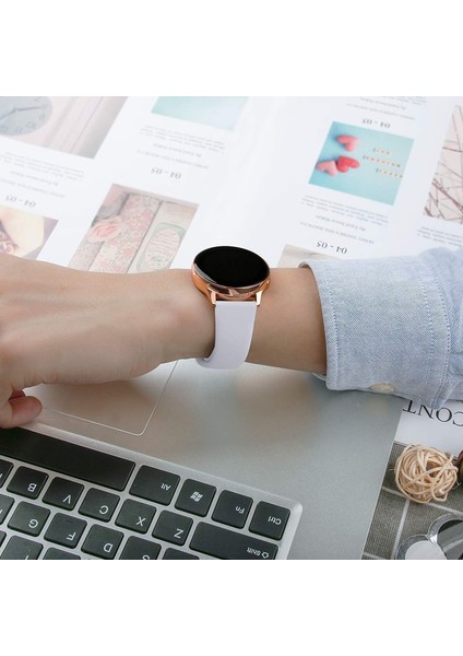 Huawei Watch Gt 4 41MM / Garmin Venu 3s 18MM Silikon Bant Izleme Kayışı (Yurt Dışından)