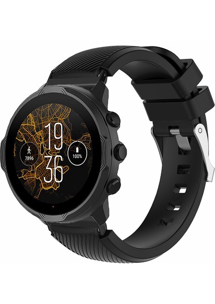 Suunto Spartan Sport Wrist Hr Baro / Suunto 7 Izle Kayışı 24MM Twill Doku Silikon Bant (Yurt Dışından) fırsatları
