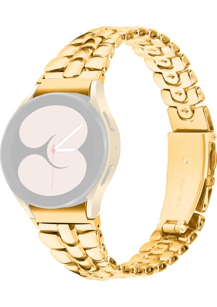 Samsung Galaxy Watch4 / Watch4 Classic / Watch 5 / Watch 5 Active Slim Watch Band Sakinsiz Metal Izleme Kayışı (Yurt Dışından)