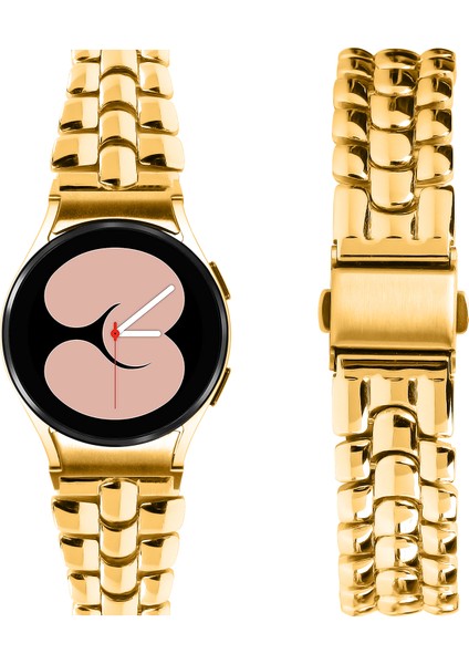 Samsung Galaxy Watch4 / Watch4 Classic / Watch 5 / Watch 5 Active Slim Watch Band Sakinsiz Metal Izleme Kayışı (Yurt Dışından) modelleri