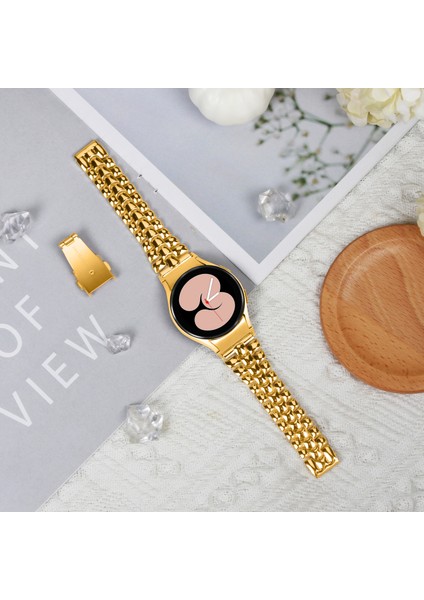 Samsung Galaxy Watch4 / Watch4 Classic / Watch 5 / Watch 5 Active Slim Watch Band Sakinsiz Metal Izleme Kayışı (Yurt Dışından) fırsatları
