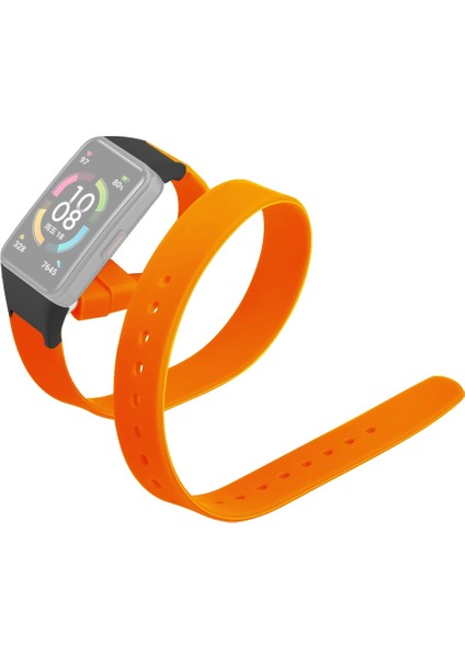Huawei Band 6 / 6 Pro / Honor Band 6 Strap Long Silikon Saat Bantları (Yurt Dışından)