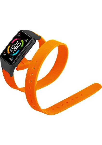 Huawei Band 6 / 6 Pro / Honor Band 6 Strap Long Silikon Saat Bantları (Yurt Dışından) fiyatları