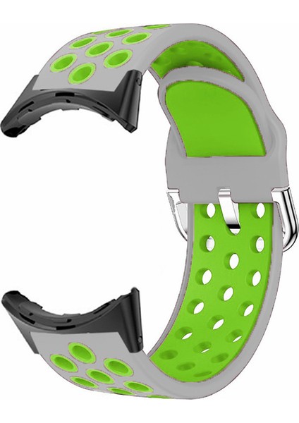 Google Pixel Watch 2 / Pixel Watch Silikon Kayışı Çift Renk Nefes Beklenebilir Saat Bantları (Yurt Dışından)