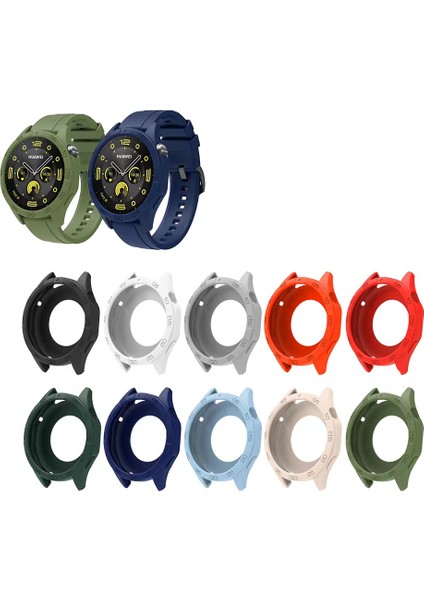 Huawei Watch Gt 4 46MM Koruyucu Kasa, Kadran Plakalı Anti-Çizik Silikon Kapağı (Yurt Dışından)