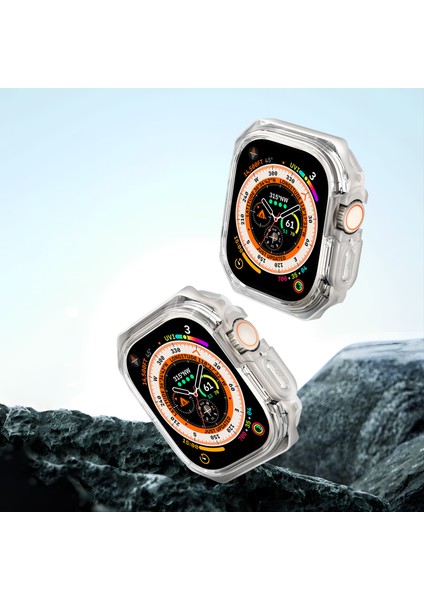 Apple Watch Ultra 2 / Ultra 49MM Izle Kılıf Pc+Silikon Izle Kapak Koruyucu (Yurt Dışından)