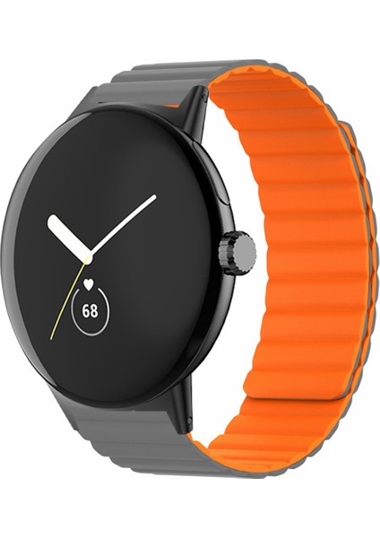 Google Pixel Watch / Pixel Watch 2 Manyetik Izleme Bandı Ayarlanabilir Silikon Bilek Kayışı (Yurt Dışından)