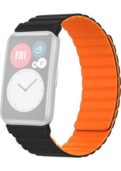 Huawei Watch Fit / Watch Fit Özel Edition Watch Band Magnetic Silikon Kayış Değiştirme (Yurt Dışından)