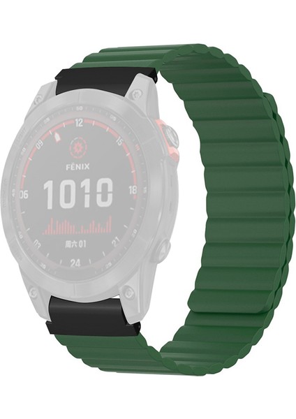 Huami Amazfit Falcon / Garmin Fenix 7/6/5 Manyetik Izleme Bant Silikon Yedek Kayışı 22MM Pc Konnektörüne Sahip (Yurt Dışından)