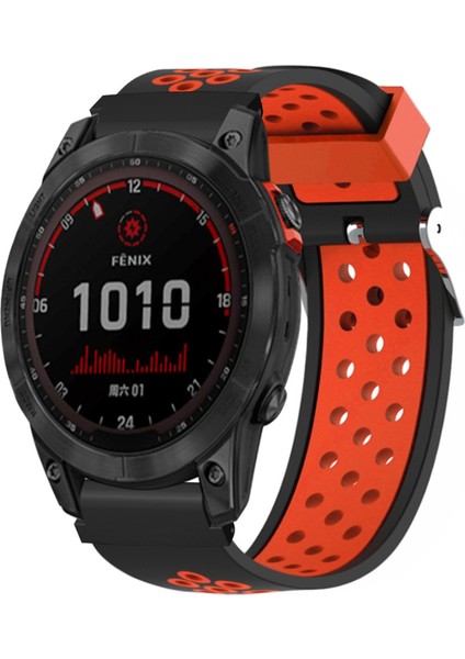 Huami Amazfit Falcon / Garmin Fenix 7/6/5 Çift Renkli Izleme Band Silikon Kayışı 22MM Pc Konnektörü ile (Yurt Dışından) fırsatları