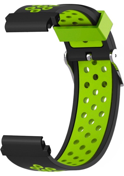 Huami Amazfit Falcon / Garmin Fenix 7/6/5 Çift Renkli Izleme Band Silikon Kayışı 22MM Pc Konnektörü ile (Yurt Dışından)