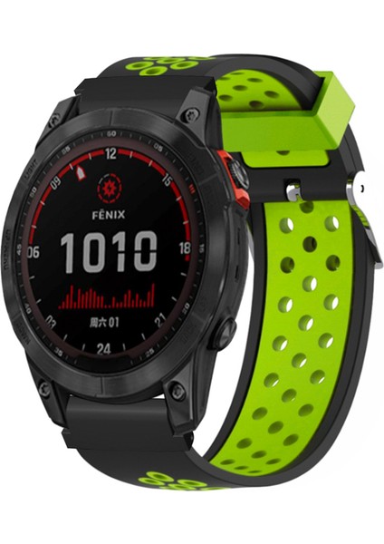 Huami Amazfit Falcon / Garmin Fenix 7/6/5 Çift Renkli Izleme Band Silikon Kayışı 22MM Pc Konnektörü ile (Yurt Dışından) fırsatları