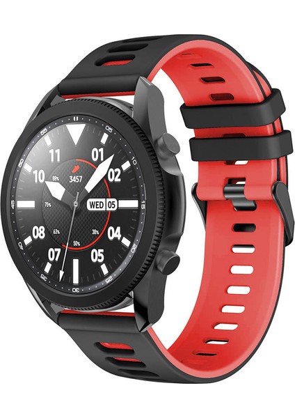 Samsung Galaxy Watch 3 45MM / Garmin Venu 3 Saat Kayışı 22MM Çift Renkli Silikon Saat Bandı (Yurt Dışından) fırsatları