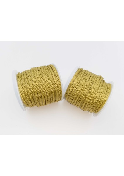 Nefti Renkte 3 mm Polyester Makrome , Ayakkabı Bağı, Bileklik Ipi (50 Mt)