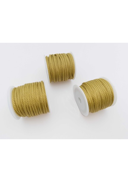 Nefti Renkte 3 mm Polyester Makrome , Ayakkabı Bağı, Bileklik Ipi (50 Mt)