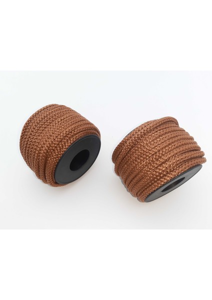 Kahverengi 6 mm Polyester 1.kalite Eşofman Kapşon Bağ Ipi (20 Mt)
