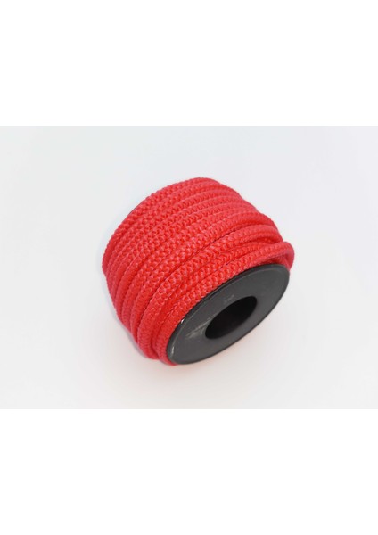 Kırmızı Renkte 6 mm Polyester 1.kalite Eşofman Kapşon Bağ Ipi (10 Mt)