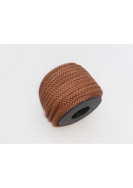 Kahverengi Renkte 6 mm Polyester 1.kalite Eşofman Kapşon Bağ Ipi (10 Mt)