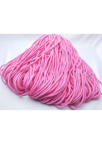 Pembe Renkte 6 mm Polyester Salıncak ve Hamak Yapım Ipi (850 Gr. (+/- 50 Gr)