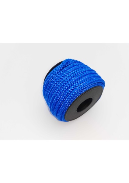 Saks Mavisi Renkte 6 mm Polyester 1.kalite Eşofman Kapşon Bağ Ipi (10 Mt)
