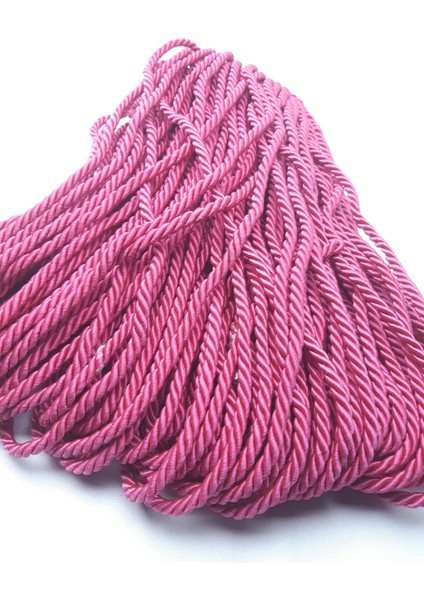 Fuşya Renginde 6 mm Kalın Kordon Ip (10 mt Makaraya Sarılı Halde)