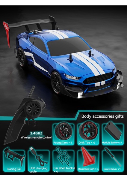 Çocuklar Rc Araba 4WD Rc Profesyonel Yüksek Hızlı Drift Yarışı (Yurt Dışından)