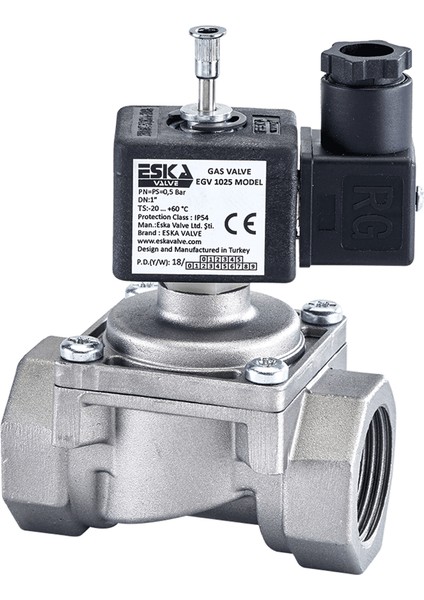 Selenoid Vana 3/4" - 220 Volt - Gaz Kullanımı