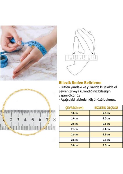22 Ayar Altın Kaplama Çelik Desenli Ajda Bilezik - 4 Adet